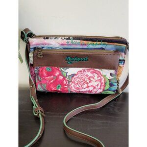 Desigual Toulouse Mentawai Crossbody Bag Colourful Boho Patchwork Purse